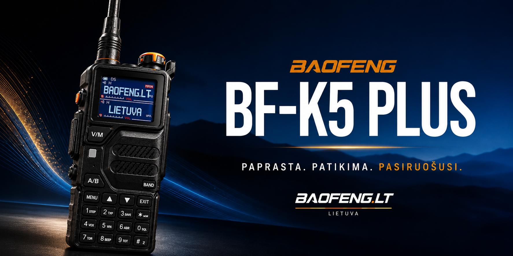 Baofeng BF-K5 Plus privalumai