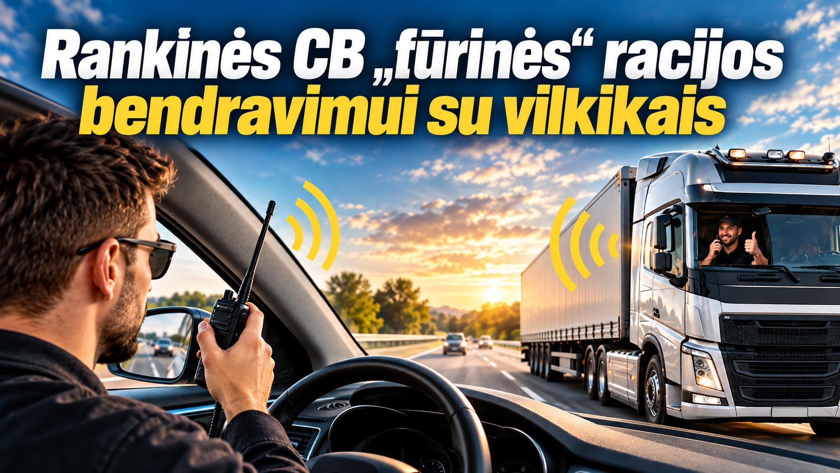 Rankinės CB fūrinės radijo stotelės bendravimui su vilkikais