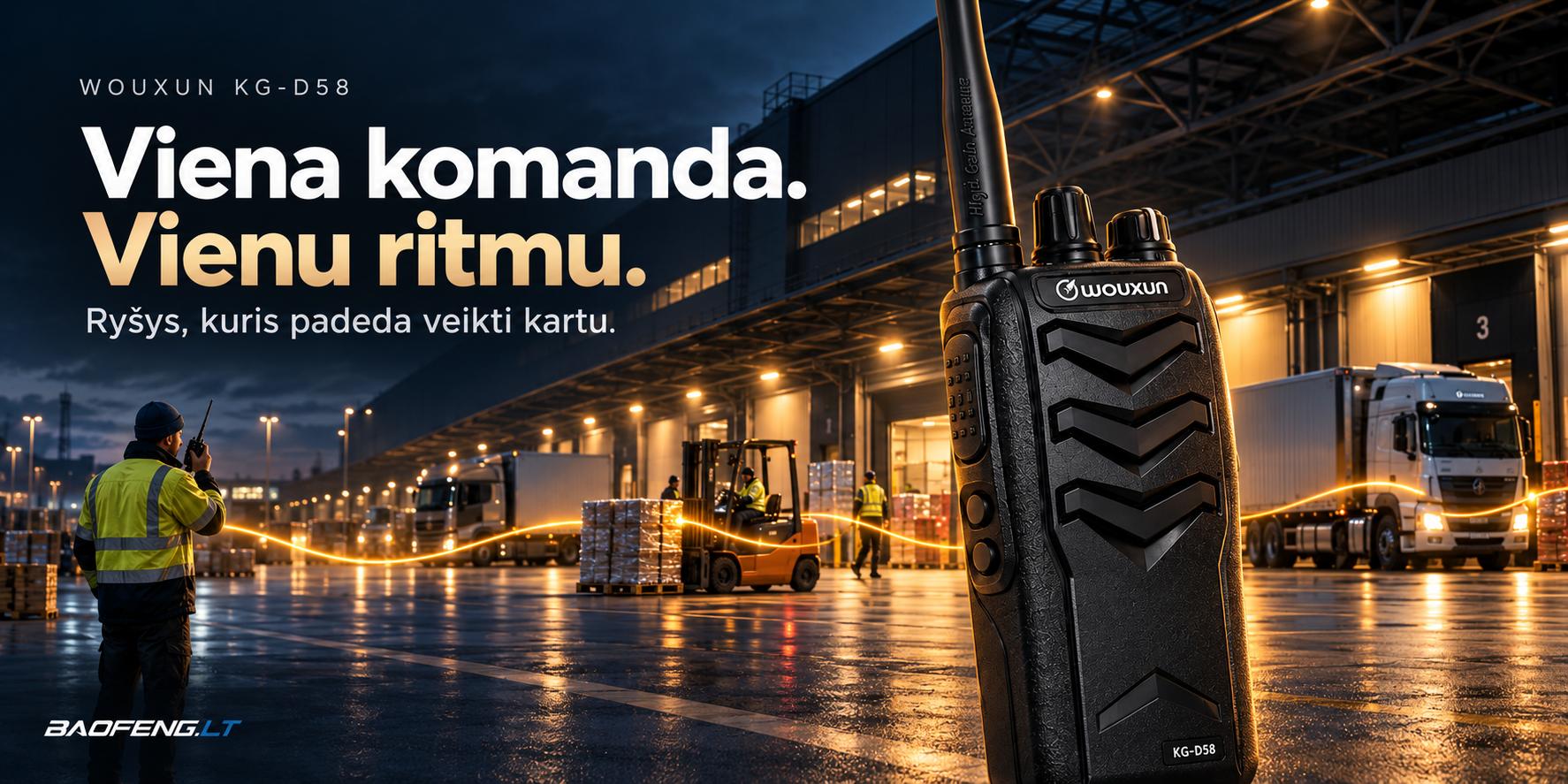 WOUXUN KG-D58 – viena komanda, vienu ritmu