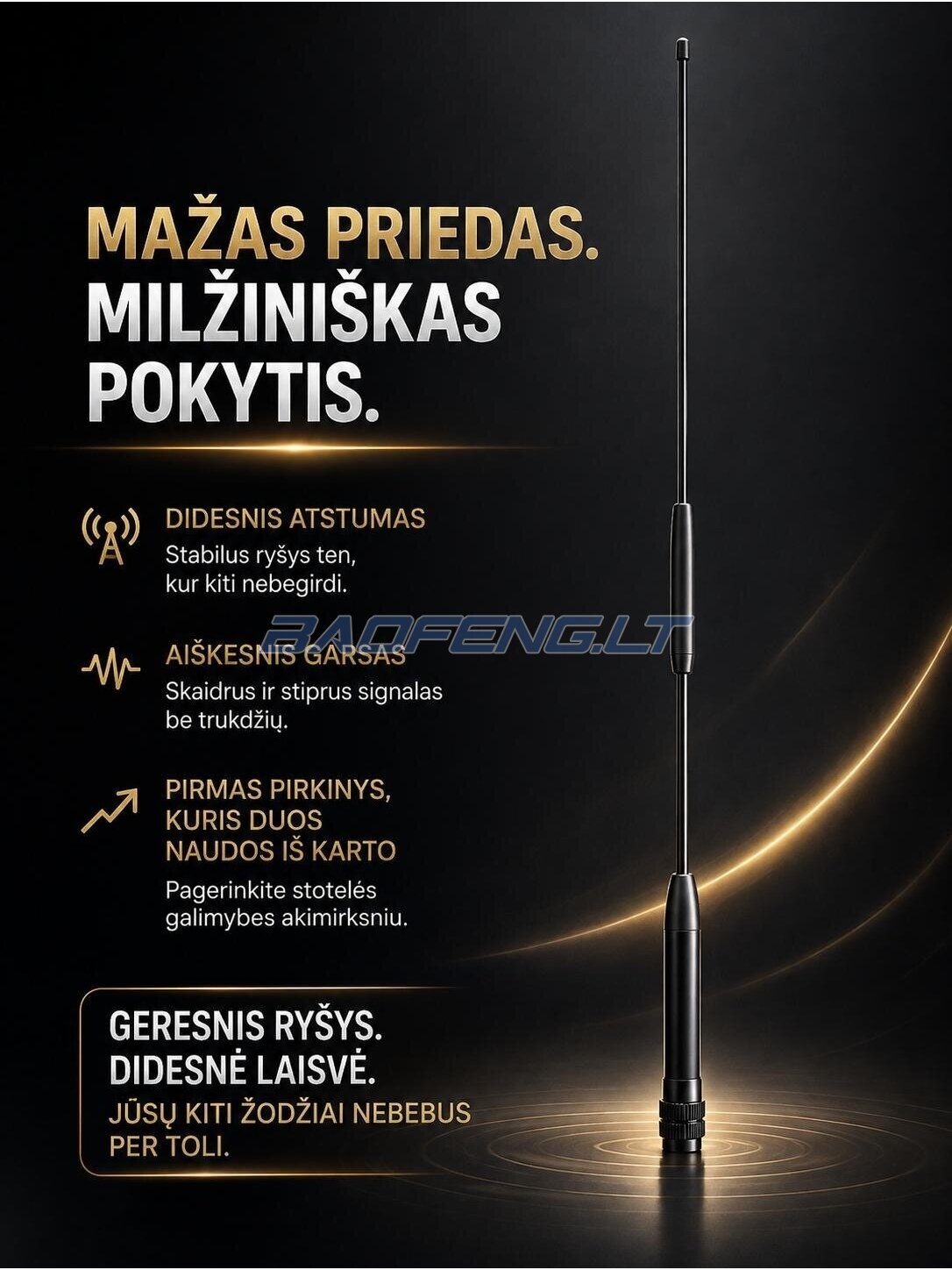 50 cm lanksti antena PREMIUM (perkamiausia) 6 50 cm lanksti antena PREMIUM (perkamiausia) 6