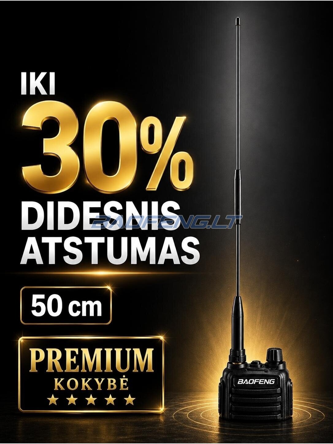 50 cm lanksti antena jūrinei radijo stotelei