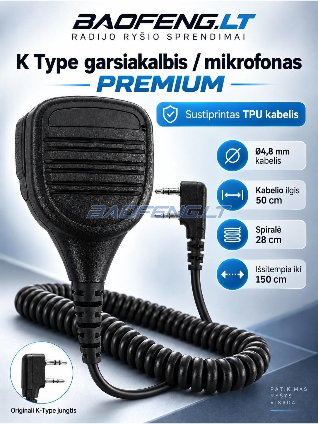 K Type - Garsiakalbis / mikrofonas PREMIUM 2