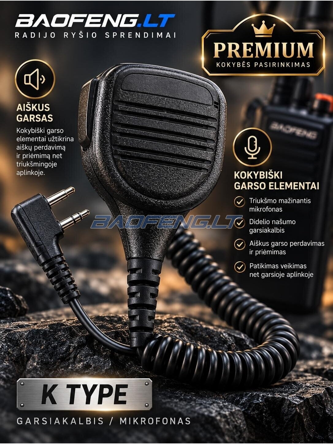 K Type - Garsiakalbis / mikrofonas PREMIUM 3