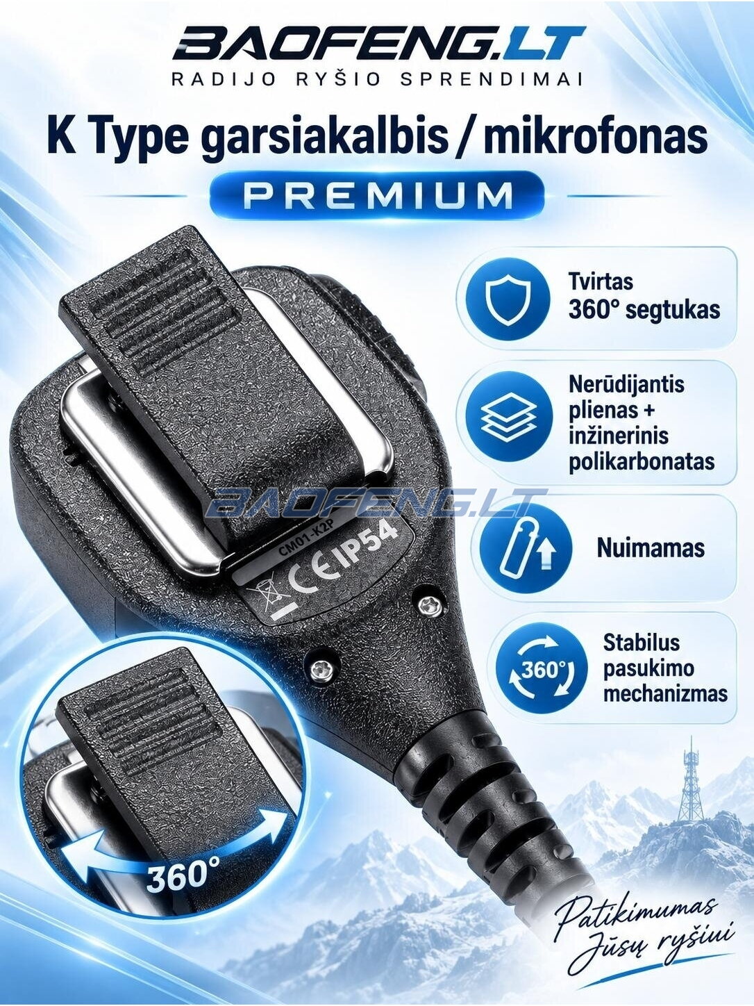 K Type - Garsiakalbis / mikrofonas PREMIUM 6