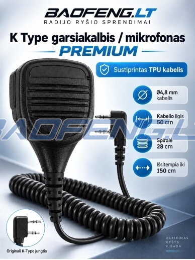 K Type - Garsiakalbis / mikrofonas PREMIUM 2 K Type - Garsiakalbis / mikrofonas PREMIUM 2