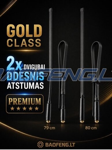 Taktinės, lanksčios antenos 79-80 cm (GOLD class) Taktinės, lanksčios antenos 79-80 cm (GOLD class)