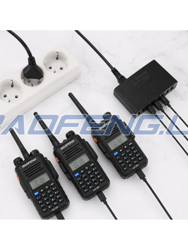 USB įkroviklis - 10 lizdų 60W (EU, juodas)