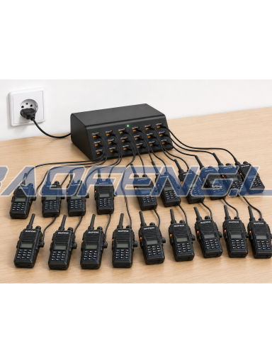 USB įkroviklis - 15 lizdų 100W (EU, juodas)