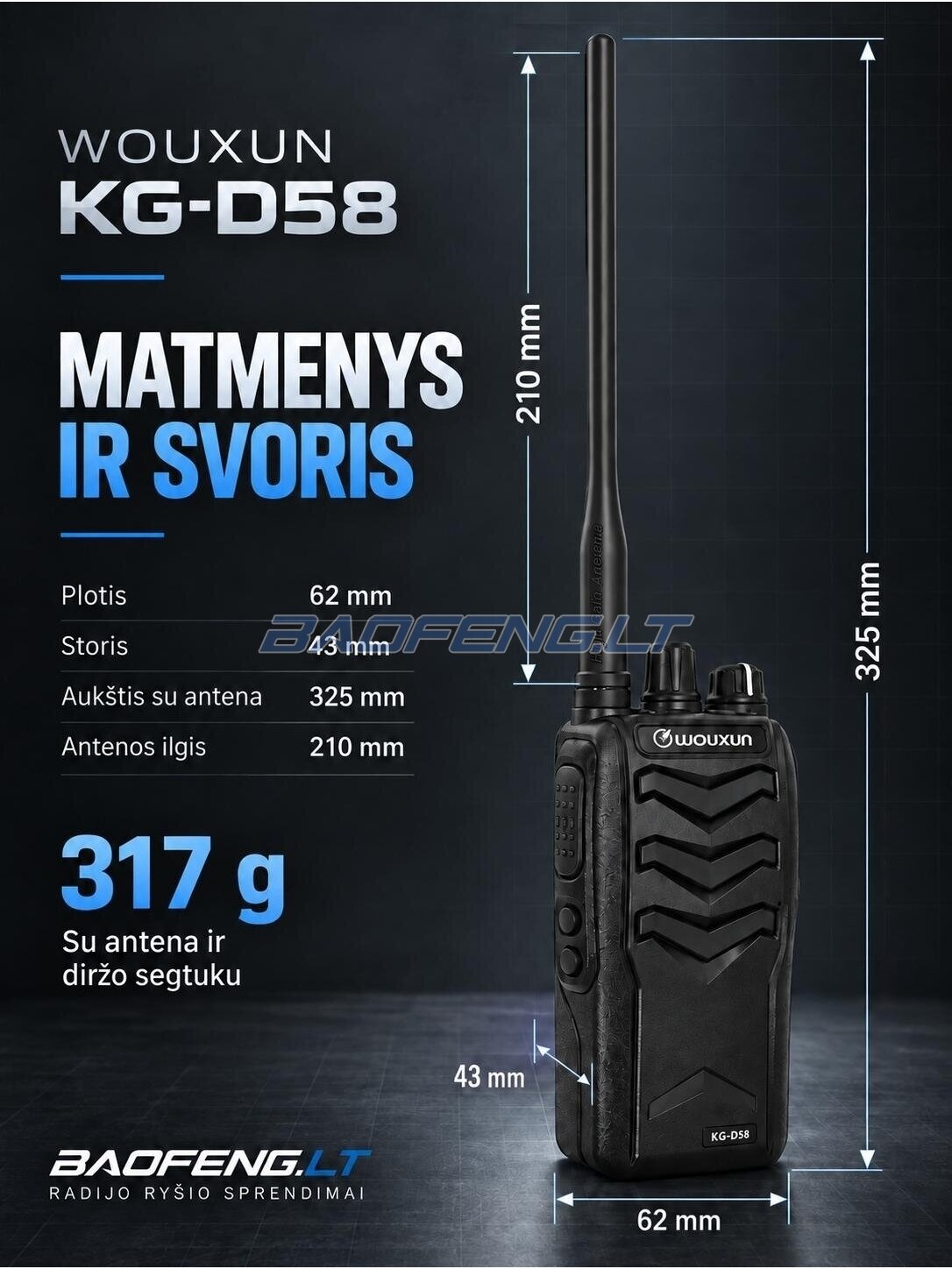 Wouxun KG-D58 (skaitmeninė) 16 Wouxun KG-D58 (skaitmeninė) 16