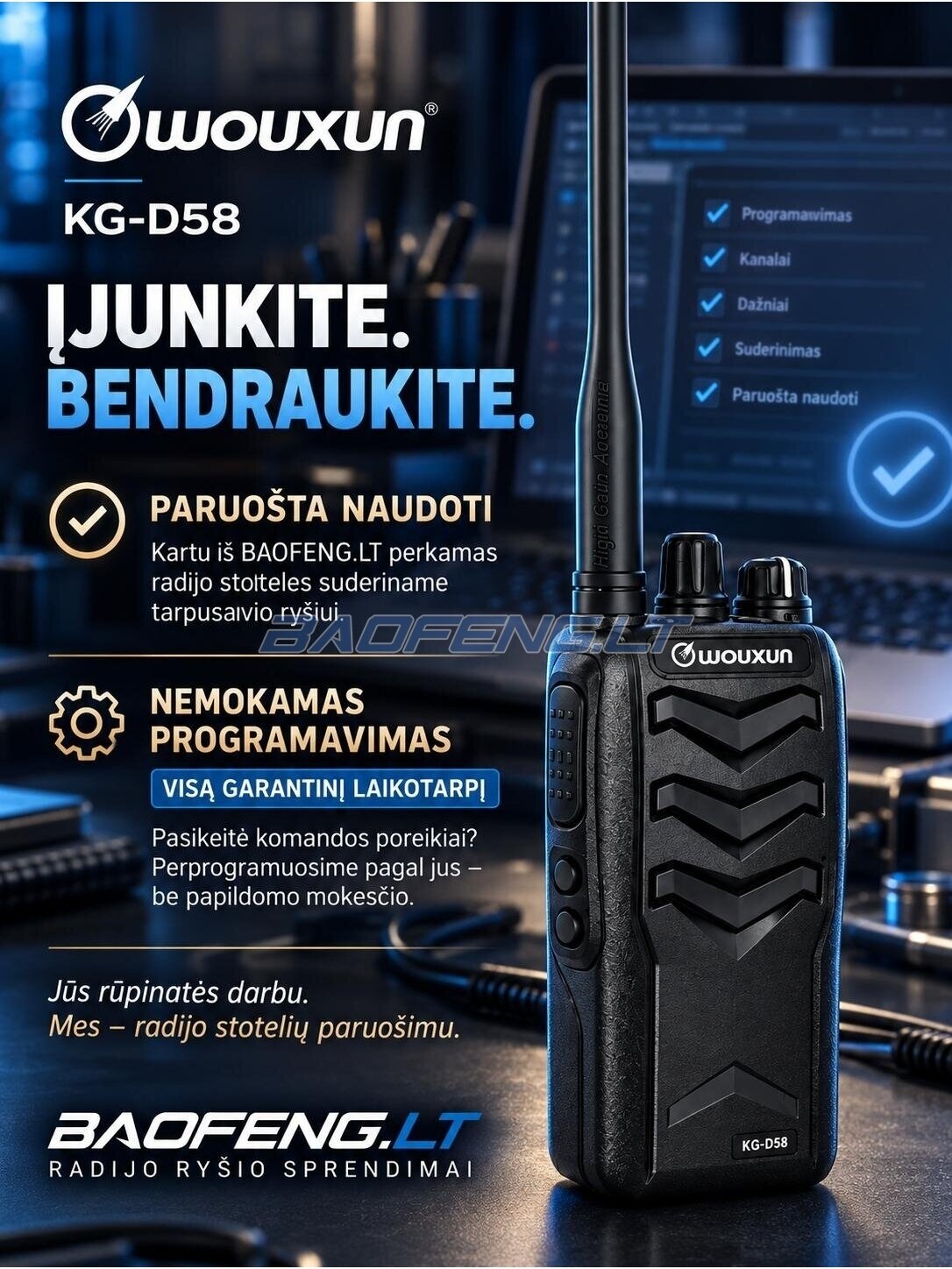 Wouxun KG-D58 (skaitmeninė) 14