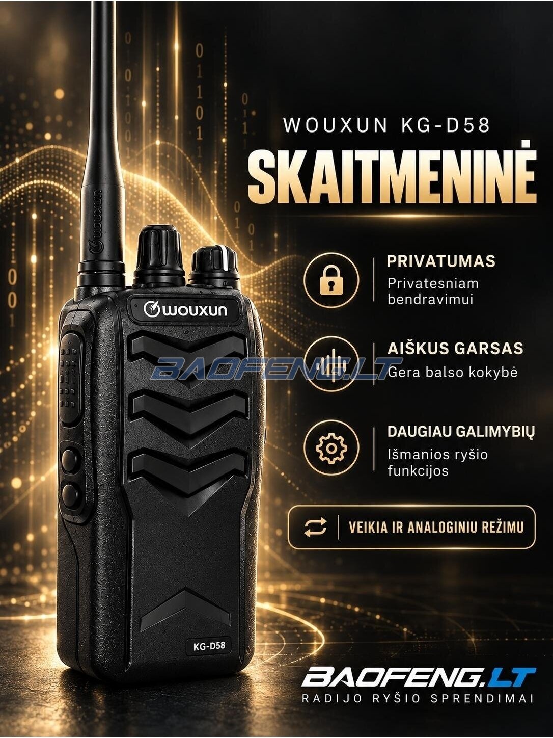 Wouxun KG-D58 (skaitmeninė) 2 Wouxun KG-D58 (skaitmeninė) 2
