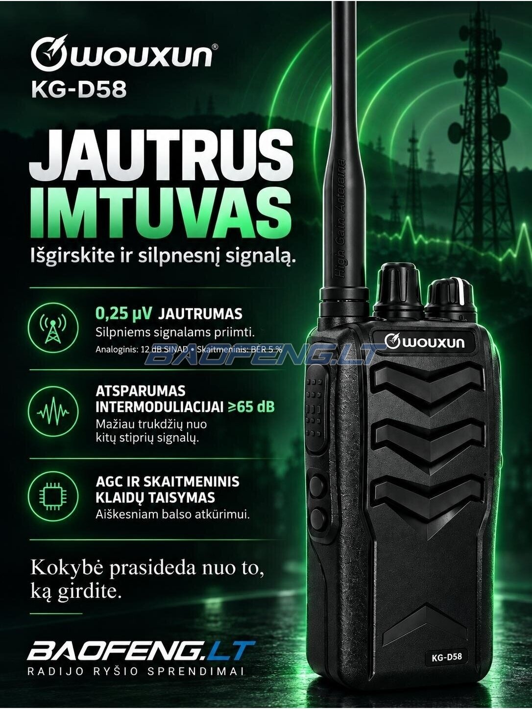 Wouxun KG-D58 (skaitmeninė) 3 Wouxun KG-D58 (skaitmeninė) 3