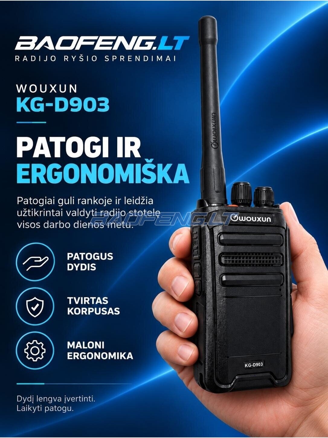 Wouxun KG-D903 (skaitmeninė) 13