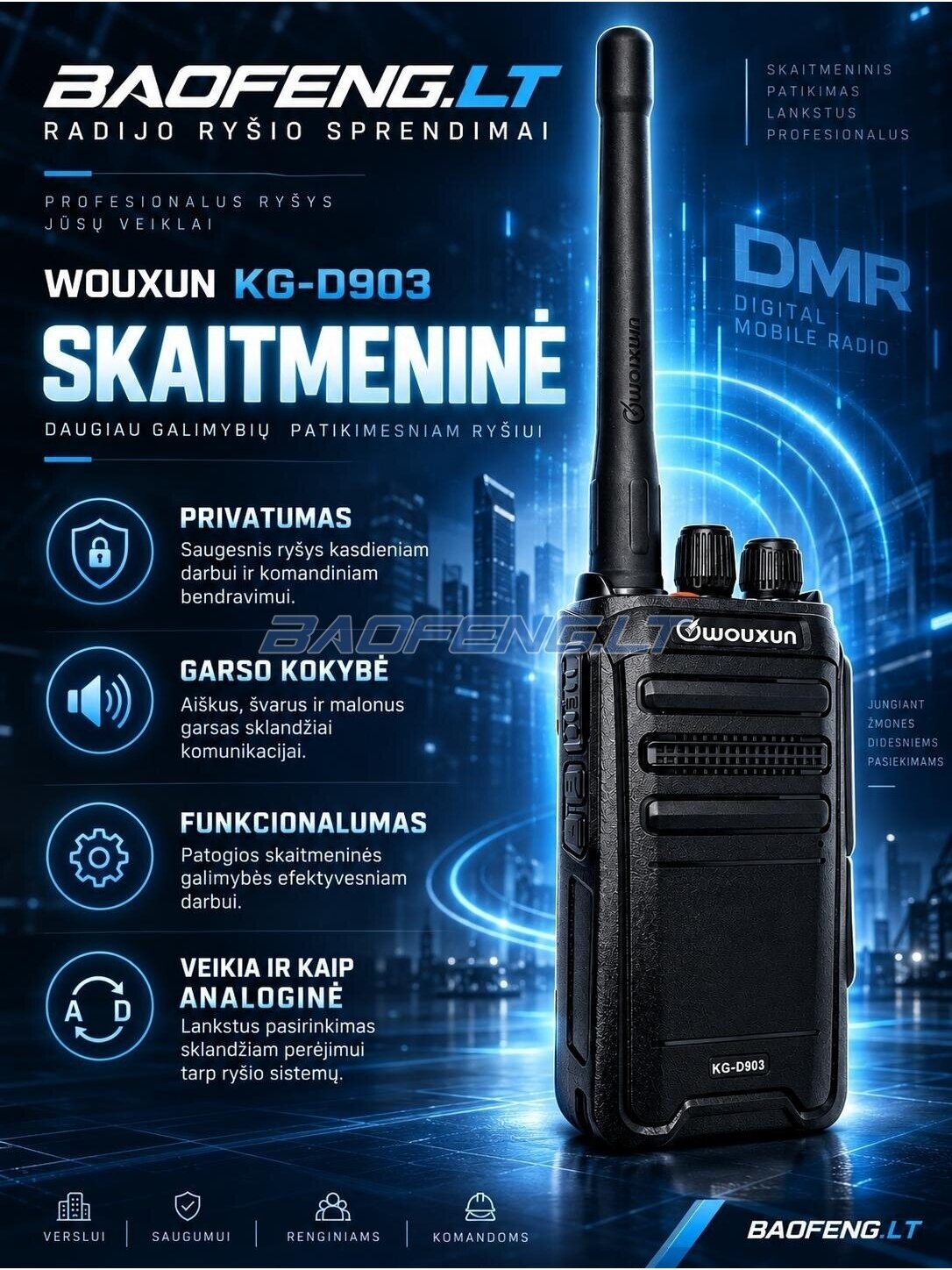 Wouxun KG-D903 (skaitmeninė) 1