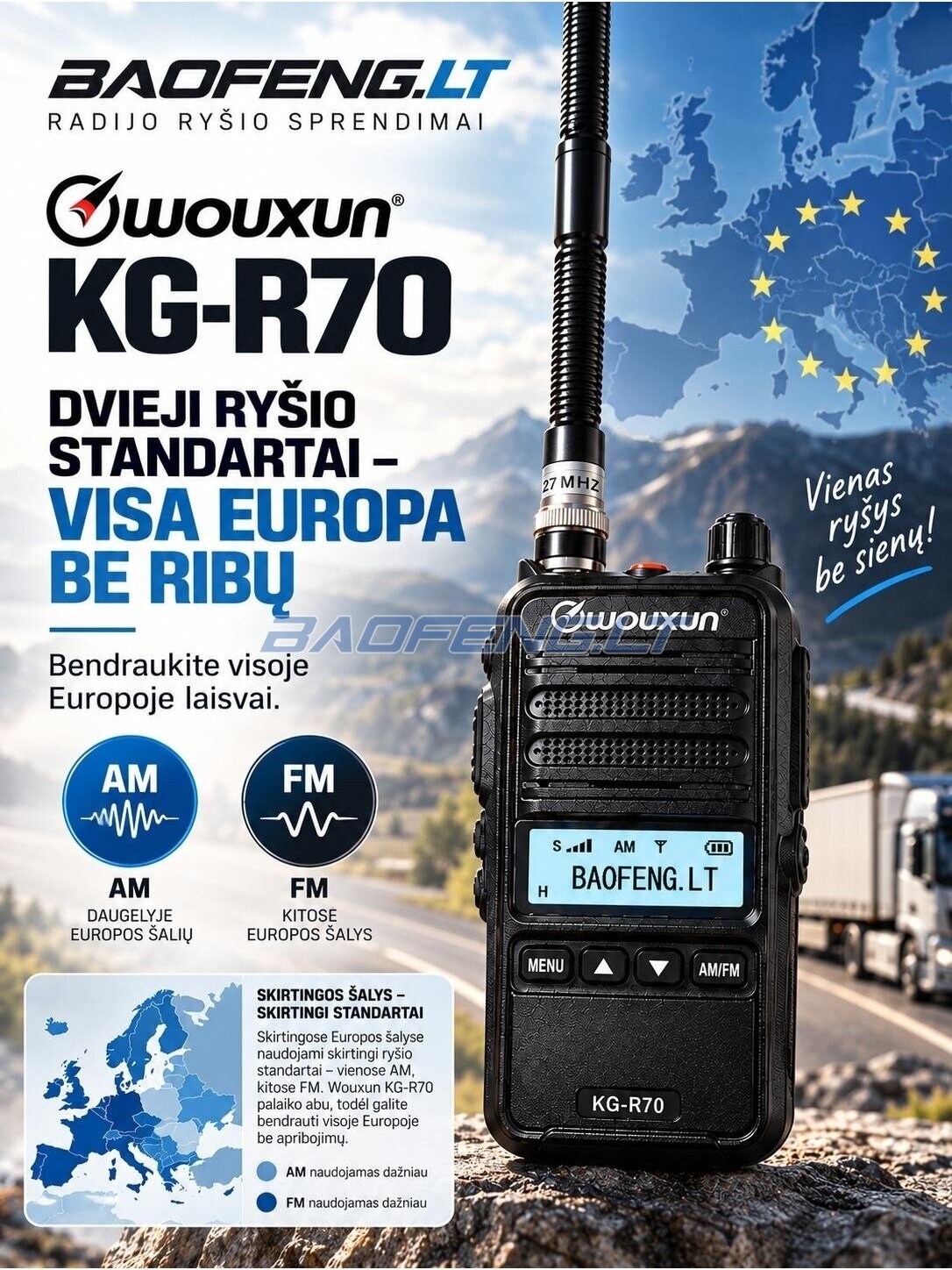 Wouxun KG-R70 (CB-fūrinės) 1