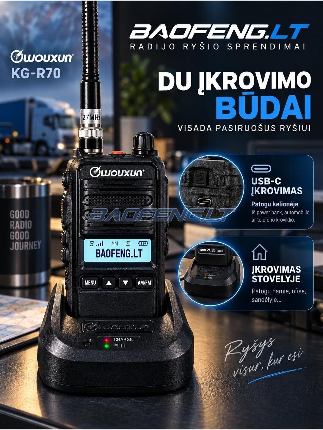 Wouxun KG-R70 (CB-fūrinės) 4