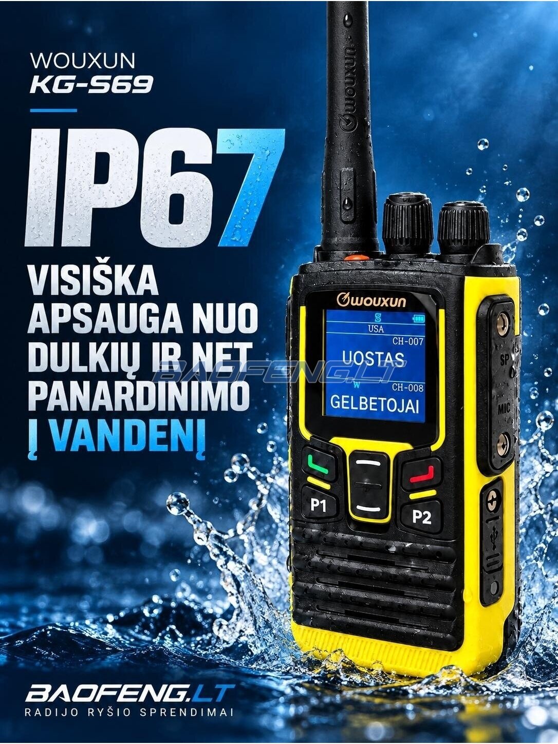 Wouxun KG-S69 (jūrinė) 11