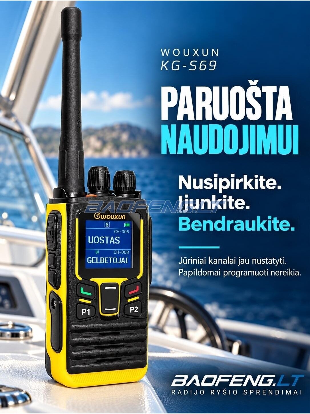 Wouxun KG-S69 (jūrinė) 6