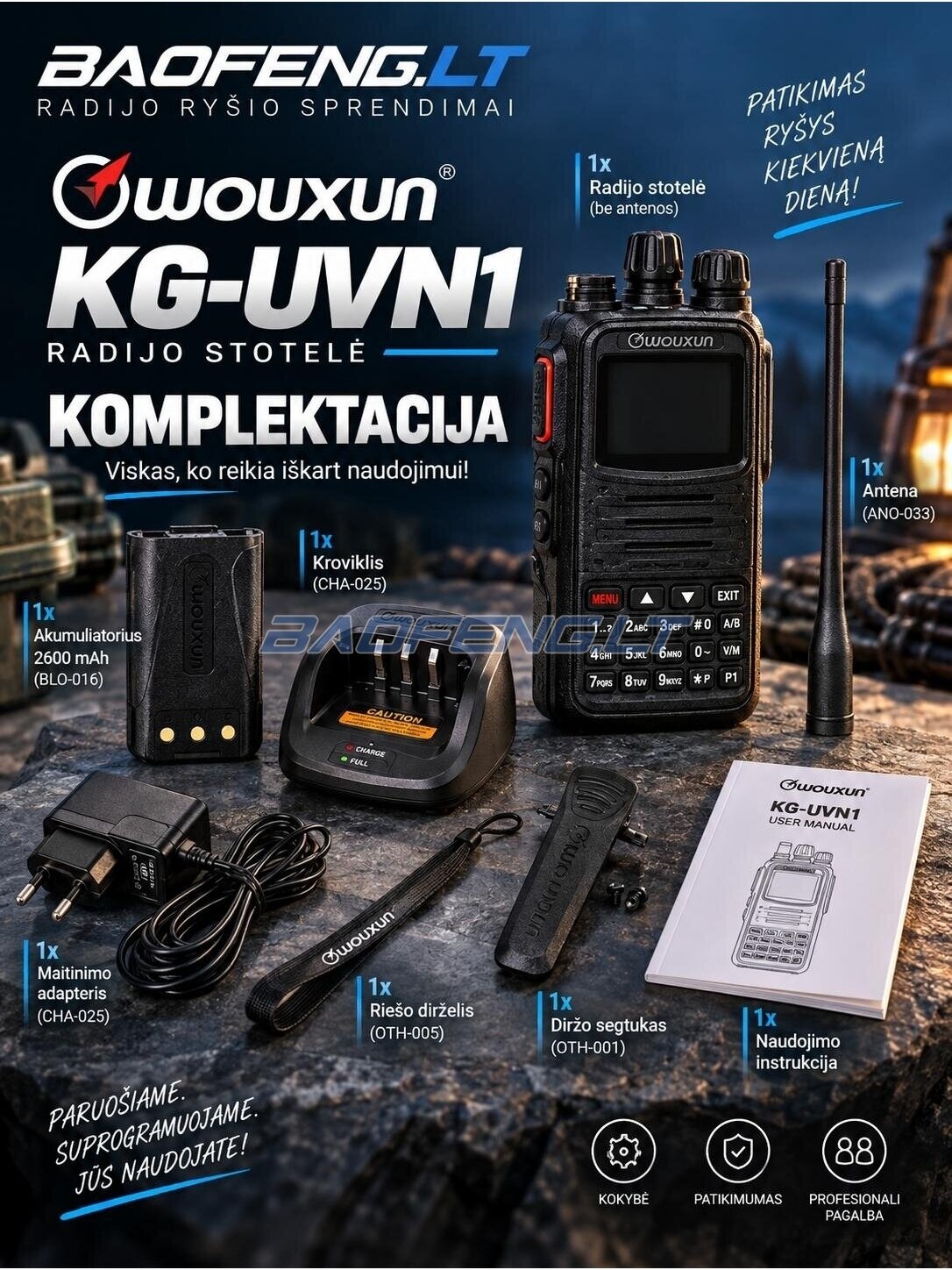 Wouxun KG-UVN1 (skaitmeninė) 21