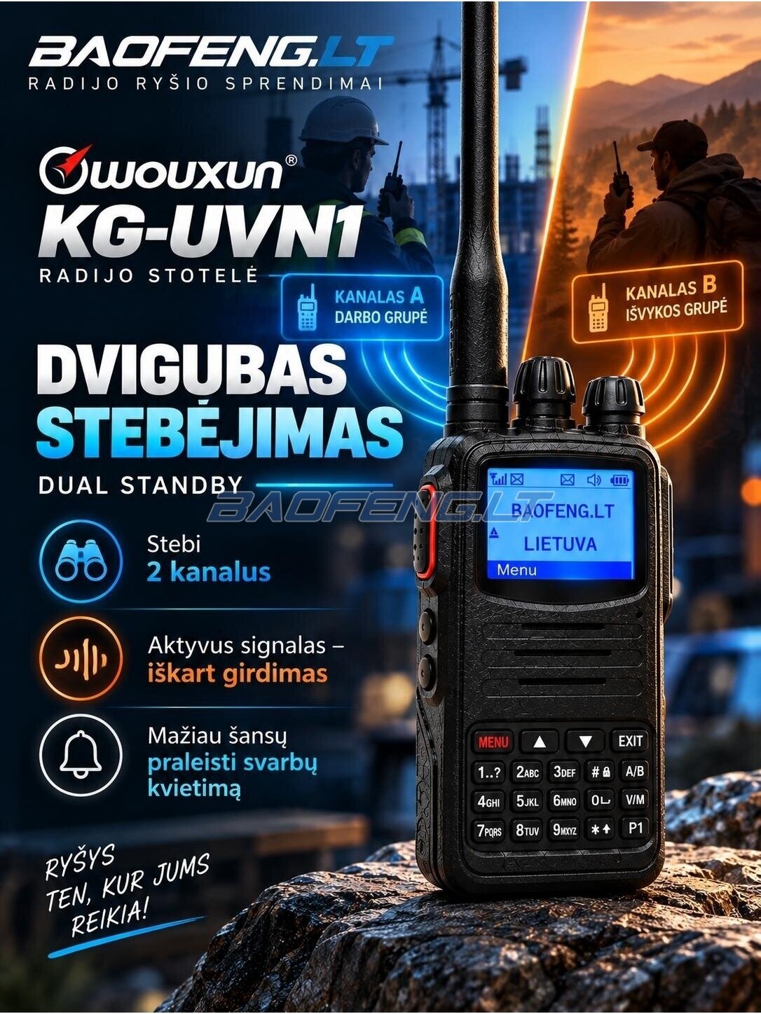Wouxun KG-UVN1 (skaitmeninė) 11