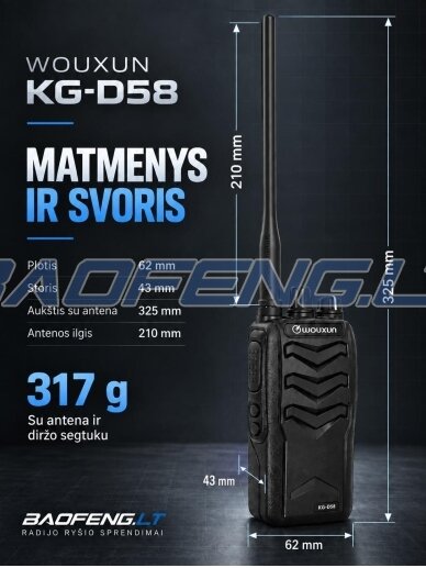 Wouxun KG-D58 (skaitmeninė) 16 Wouxun KG-D58 (skaitmeninė) 16