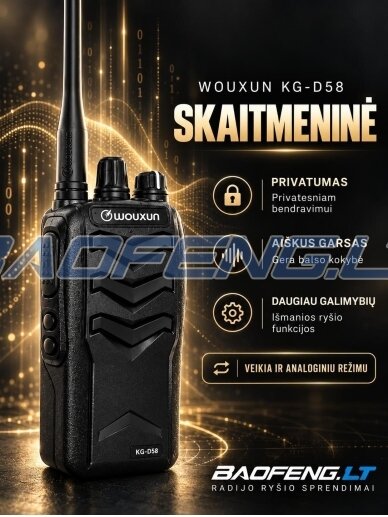 Wouxun KG-D58 (skaitmeninė) 2