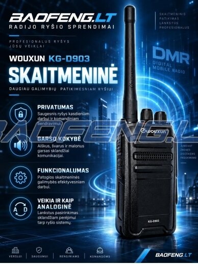 Wouxun KG-D903 (skaitmeninė) 1 Wouxun KG-D903 (skaitmeninė) 1