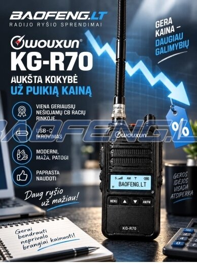 Wouxun KG-R70 (CB-fūrinės) 5 Wouxun KG-R70 (CB-fūrinės) 5