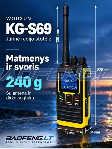 Wouxun KG-S69 (jūrinė) 15 Wouxun KG-S69 (jūrinė) 15