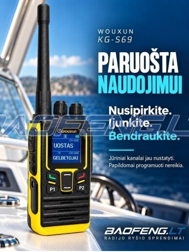 Wouxun KG-S69 (jūrinė) 6
